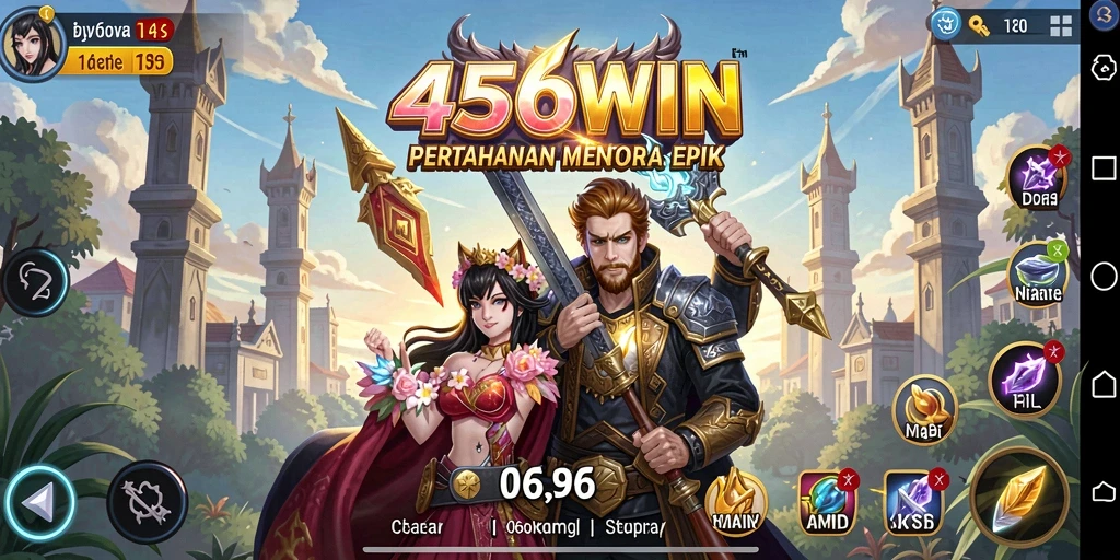 Screenshot menampilkan aksi seru dalam gameplay Tower Defense.