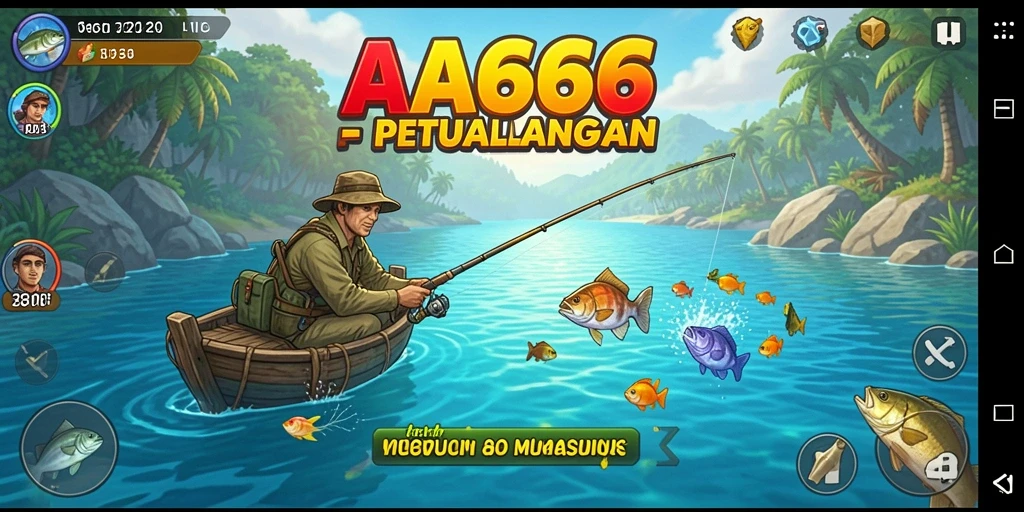 Gambaran menakjubkan dari gameplay memancing yang seru.