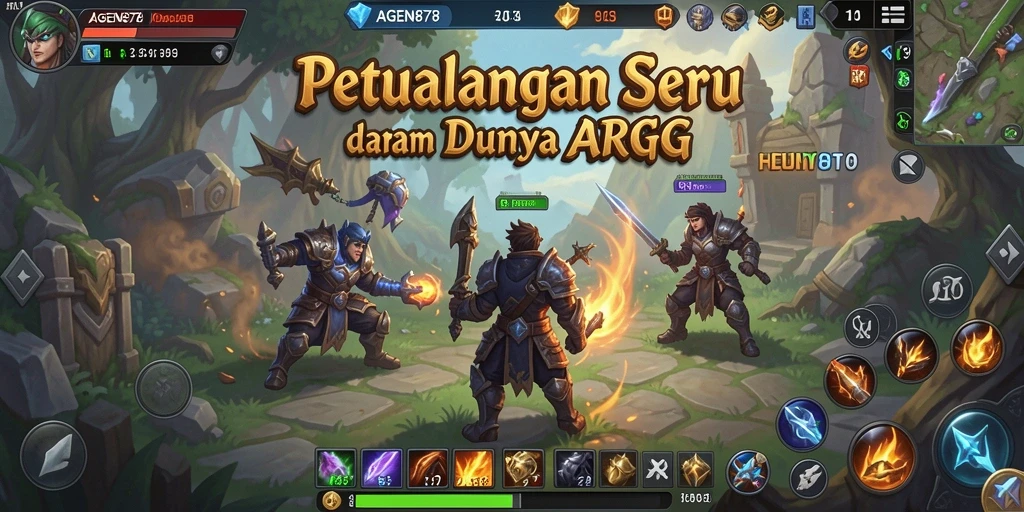 Screenshot menampilkan aksi epik dalam pertempuran ARPG AGEN878.