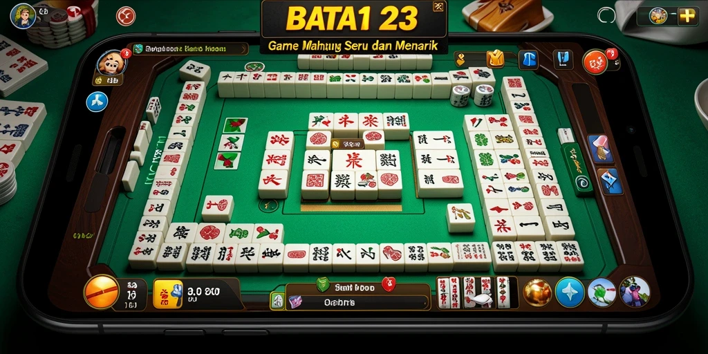 Tampilan gameplay seru BATA123 saat mencocokkan tile Mahjong.