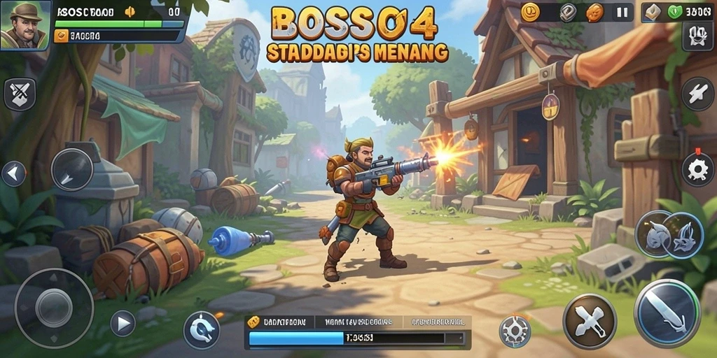 Tampilan menarik dari gameplay BOS01 yang seru dan menantang.
