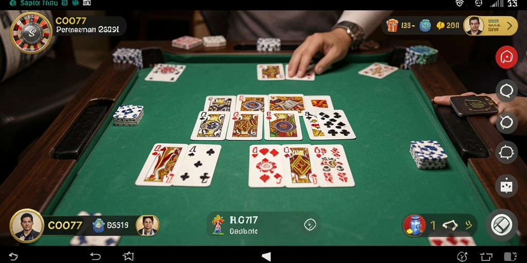 Tampilan gameplay Gaple yang seru dan interaktif di COO77.