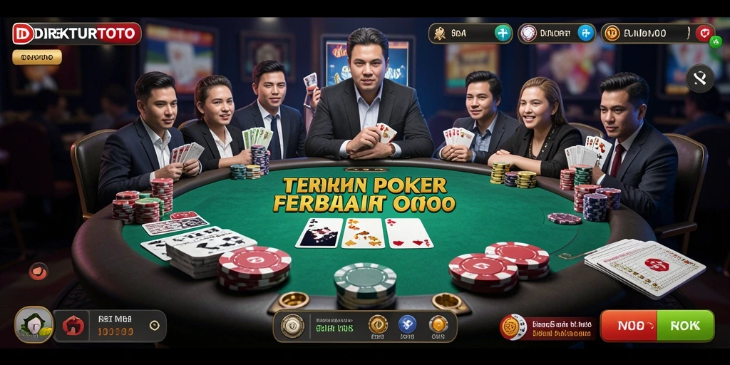 Screenshot gameplay DIREKTURTOTO menampilkan suasana permainan Poker yang mendebarkan.