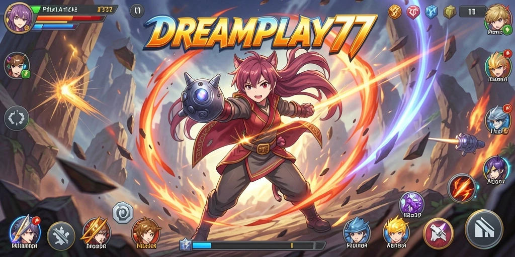 Tampilan gameplay <strong>DREAMPLAY77</strong> menampilkan aksi seru dalam dunia Anime.