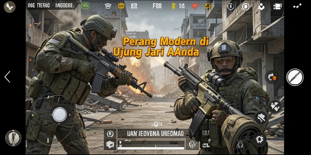 Screenshot F08 menampilkan aksi seru dalam pertempuran FPS.