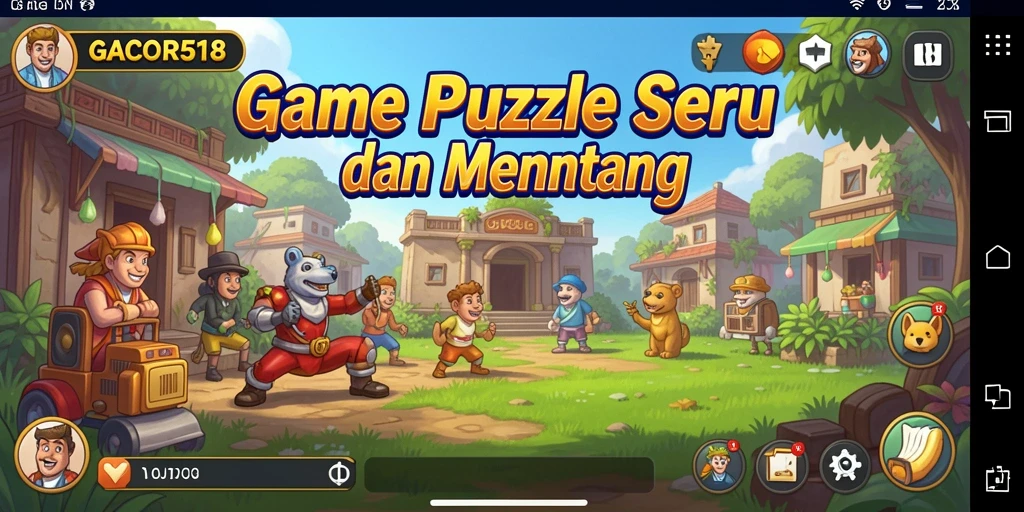 Screenshot GACOR518 menampilkan momen seru saat memecahkan puzzle.