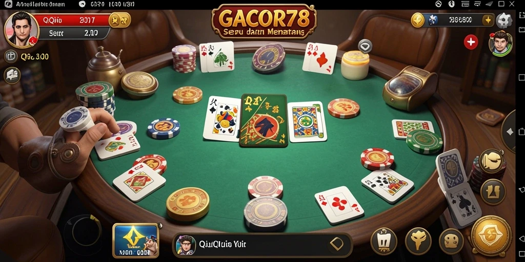 Tampilan gameplay seru GACOR78 dengan aksi QiuQiu.