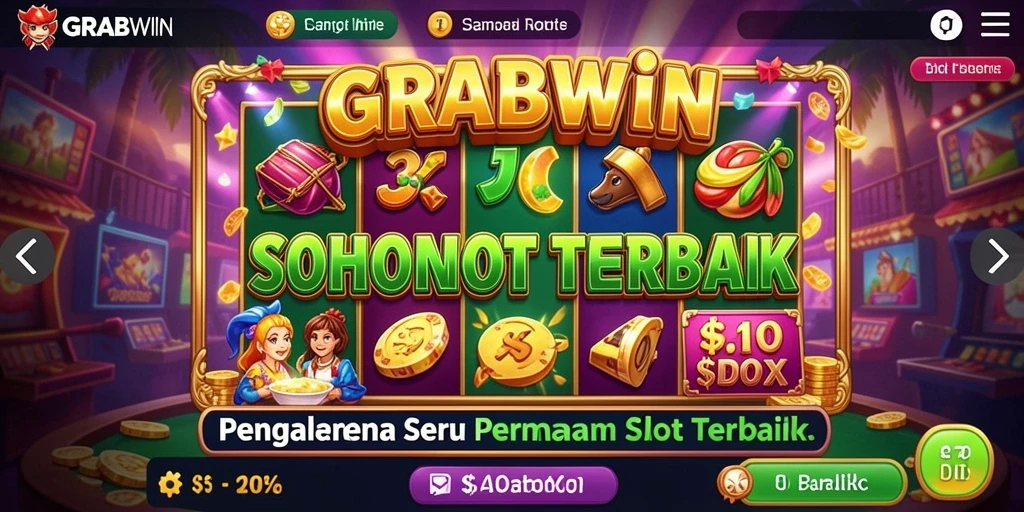 Screenshot gameplay GRABWIN menampilkan slot yang menarik dan interaktif.