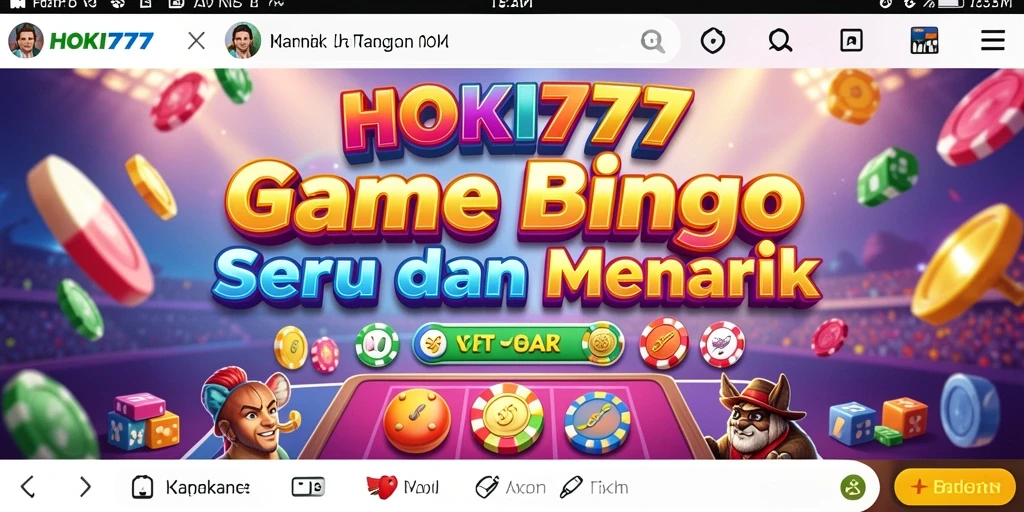 Tampilan gameplay HOKI777 dengan pemain aktif dan papan Bingo.