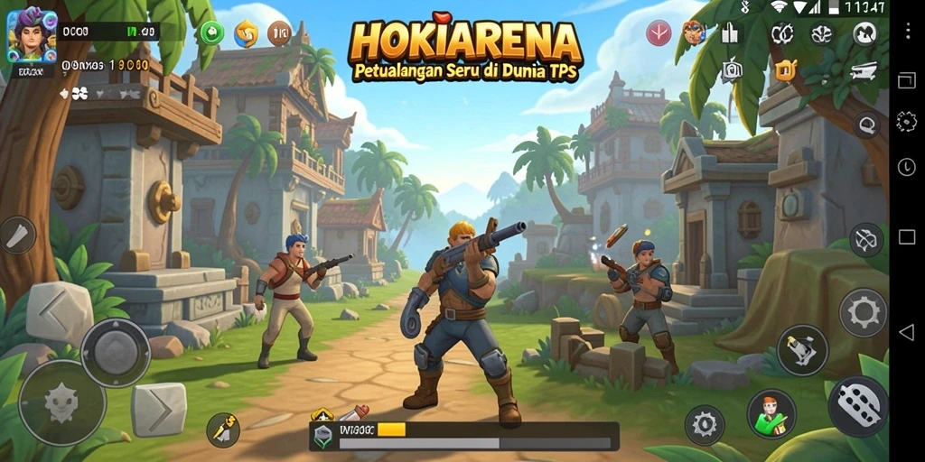 Tampilan seru gameplay HOKIARENA yang penuh aksi.