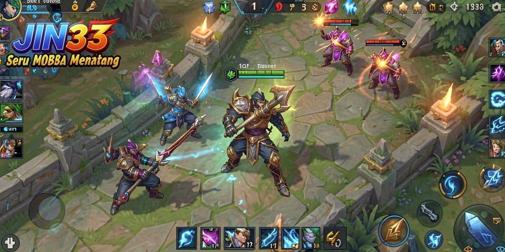 Tampilan gameplay dari JIN33 yang seru dan penuh aksi.