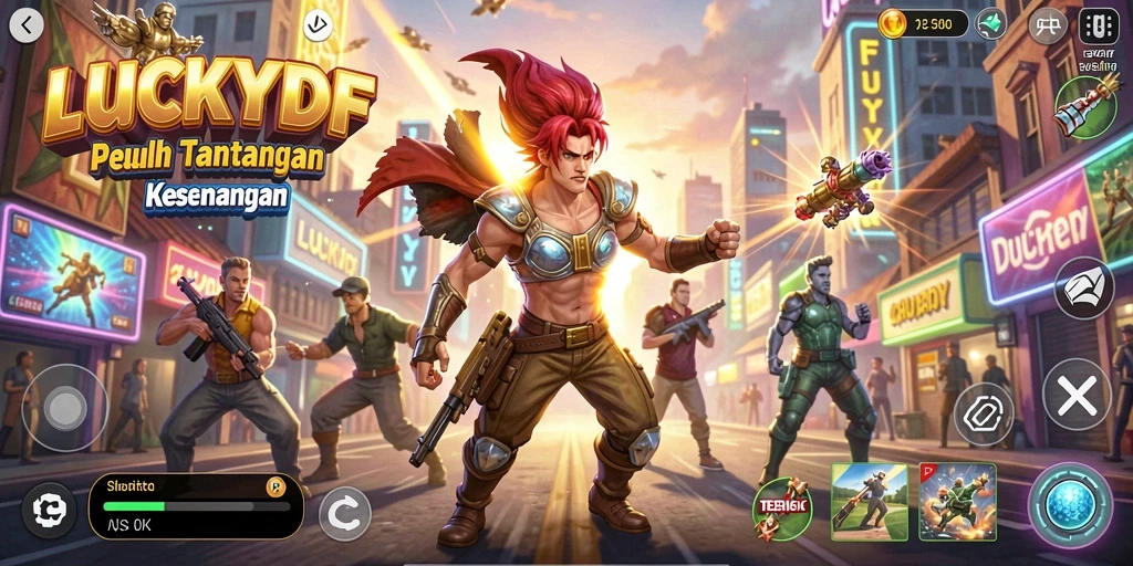 Screenshot LUCKYDF menampilkan gameplay seru dan tantangan menarik.