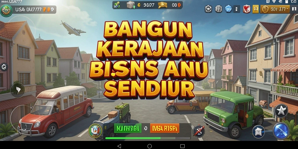 Screenshot LUSA777 menampilkan pemain yang membangun kerajaan bisnis dengan berbagai strategi.