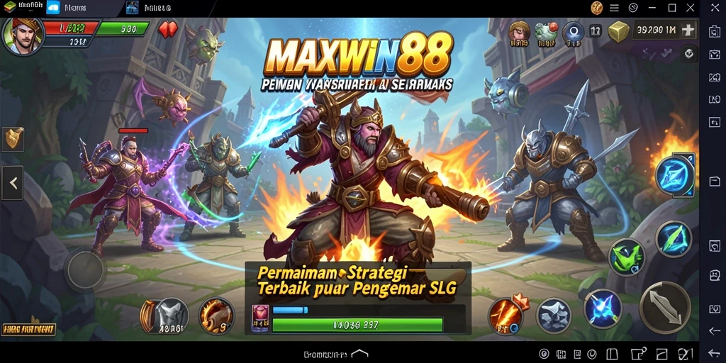 Tampilan menarik gameplay SLG yang menantang dan interaktif.