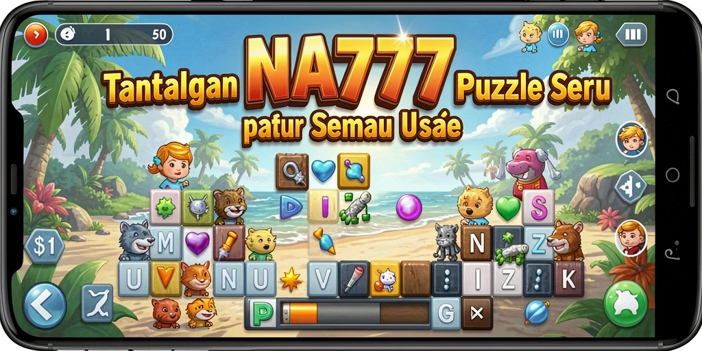 Tampilan gameplay NA777 yang menarik dan penuh tantangan puzzle.