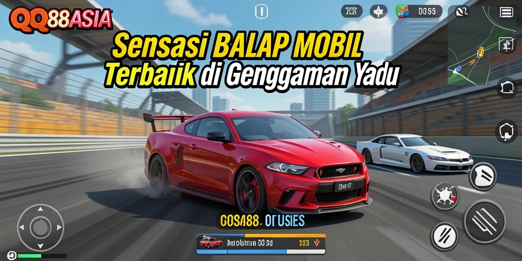 Tampilan gameplay balapan yang mendebarkan di QQ88ASIA.
