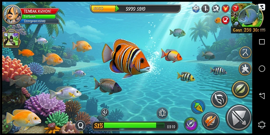 Tampilan menyenangkan dari gameplay Tembak Ikan S9S9.