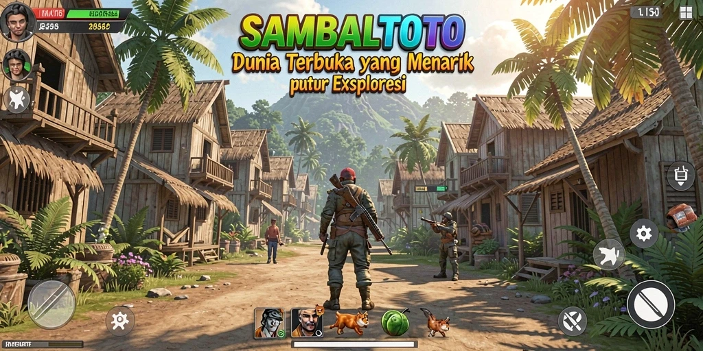 Gameplay SAMBALTOTO menunjukkan kebebasan eksplorasi dunia terbuka.