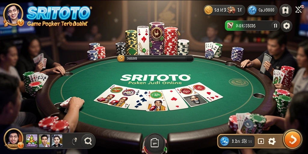 Tampilan permainan Poker yang menarik di SRITOTO.