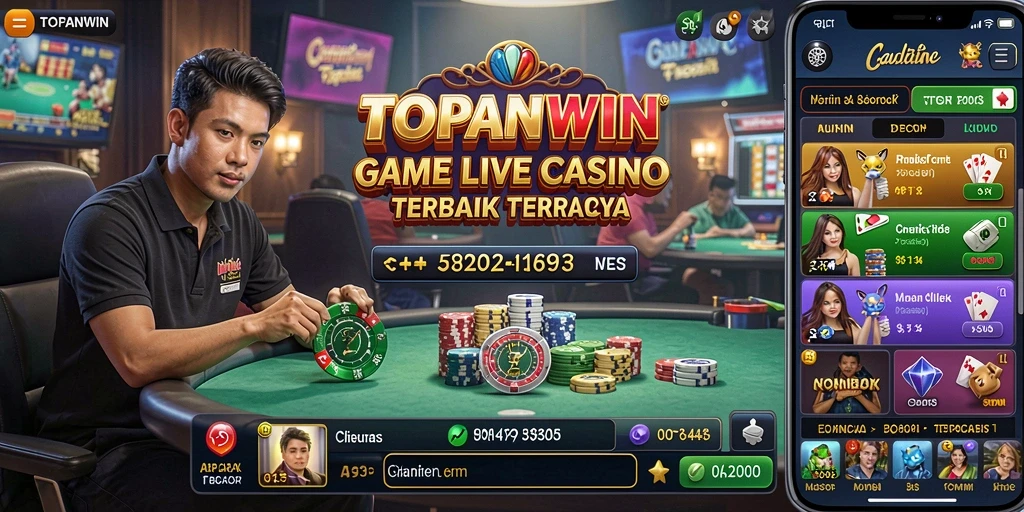 Gameplay Live Casino yang mengasyikkan di TOPANWIN dengan dealer profesional.