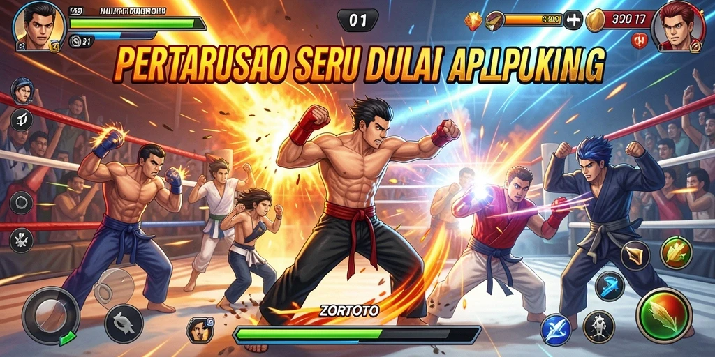 Tampilan gameplay ZORTOTO dengan aksi Fighting yang mendebarkan.